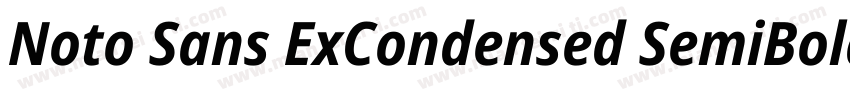 Noto Sans ExCondensed SemiBold字体转换